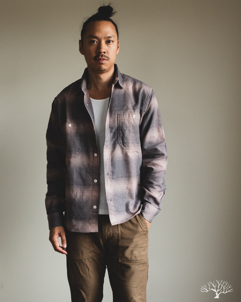 3sixteen Utility Flannel - Mauve Ombre