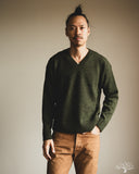 3sixteen V-Neck Sweater - Hunter Green Tweed