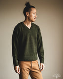 3sixteen V-Neck Sweater - Hunter Green Tweed