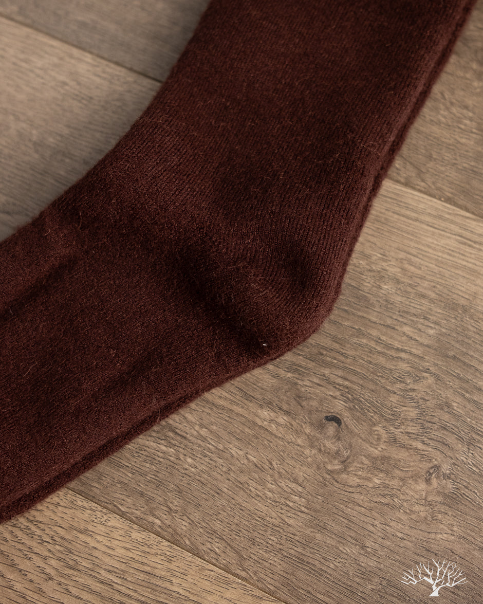 American Trench Alpaca Pile Sock - Dark Brown