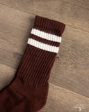 American Trench Merino Double Stripe Sock - Burgundy