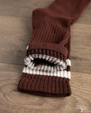 American Trench Merino Double Stripe Sock - Burgundy
