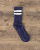 American Trench Merino Double Stripe Sock - Navy
