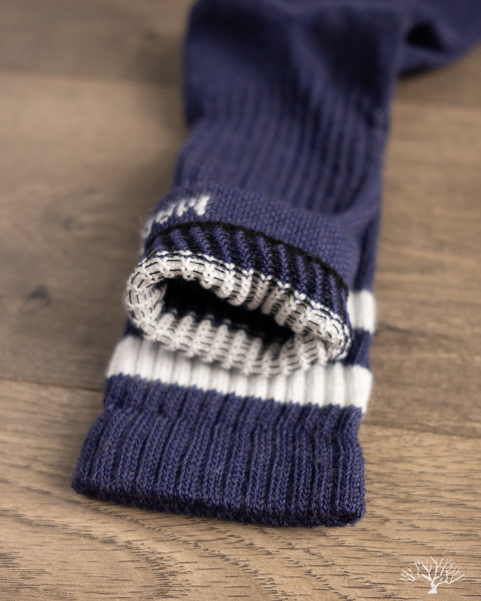 American Trench Merino Double Stripe Sock - Navy