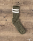 American Trench Merino Double Stripe Sock - Olive