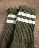 American Trench Merino Double Stripe Sock - Olive