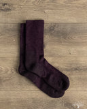 Merino Field Sock - Plum