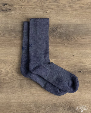 Merino Field Sock - Steel Blue