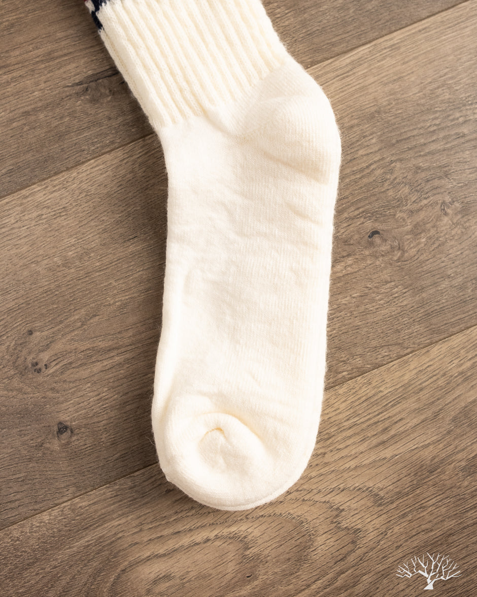 American Trench Merino Retro Stripe Sock - Berry/Navy