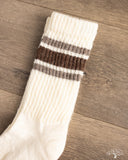 American Trench Merino Retro Stripe Sock - Brown/Elk