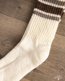 American Trench Merino Retro Stripe Sock - Brown/Elk