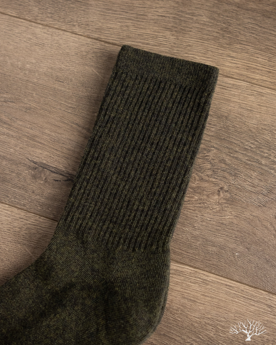 American Trench Supermerino Crew Sock - Olive