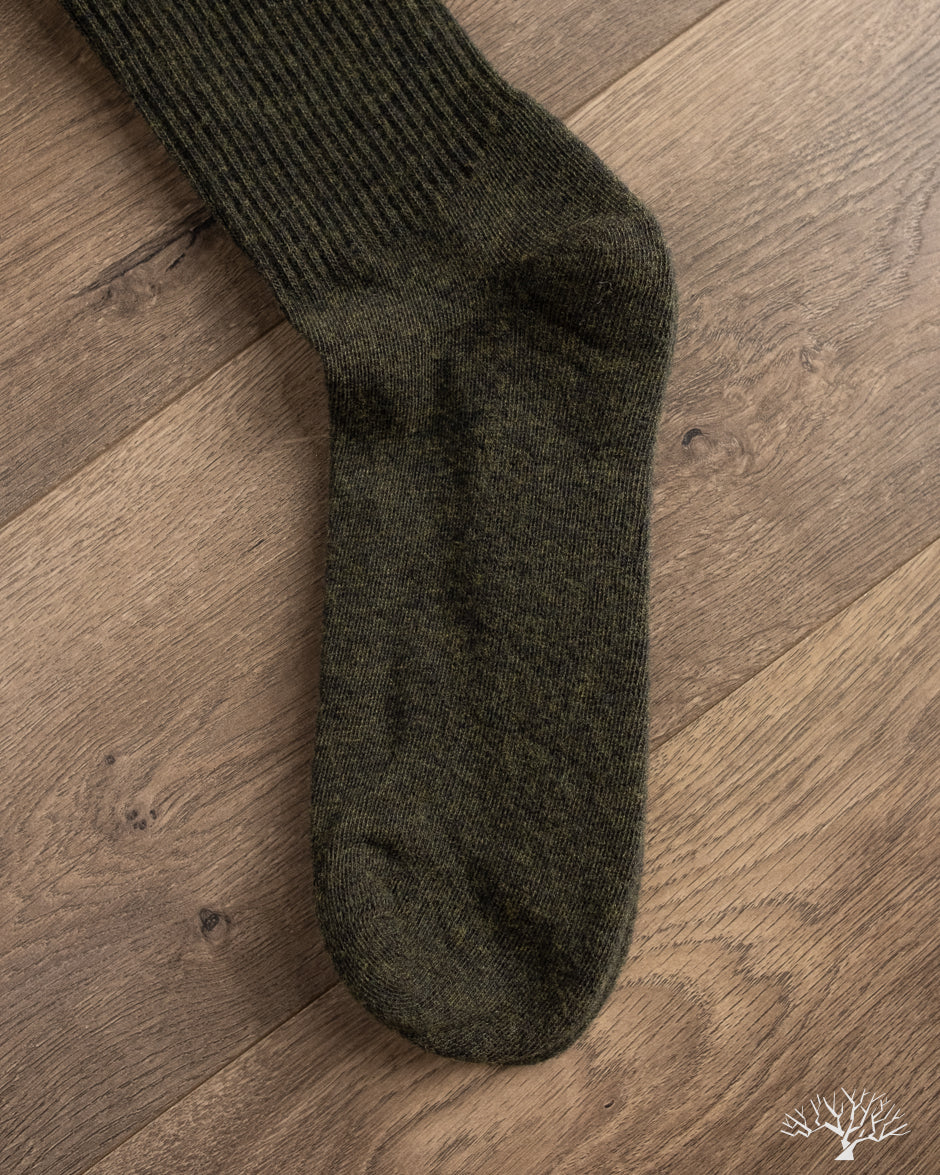 American Trench Supermerino Crew Sock - Olive