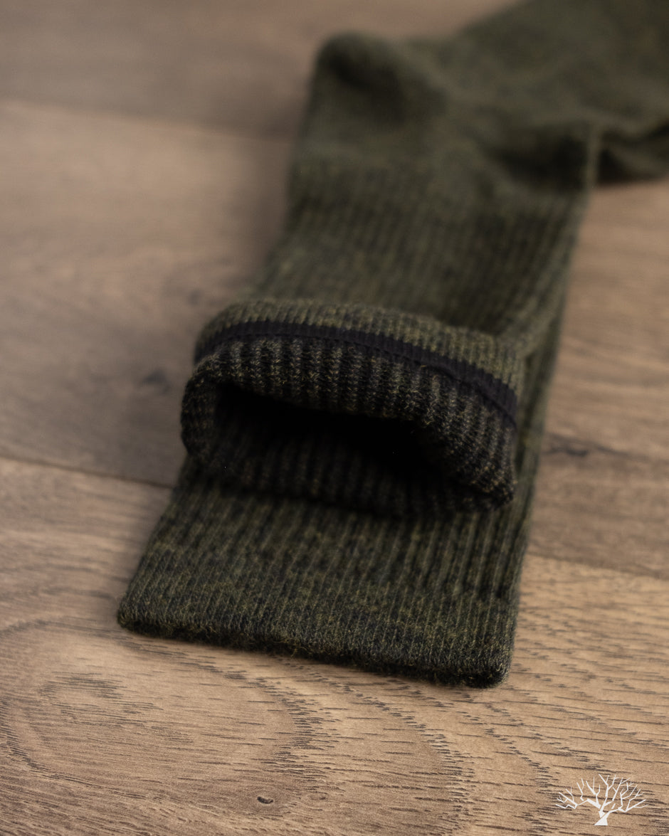 American Trench Supermerino Crew Sock - Olive