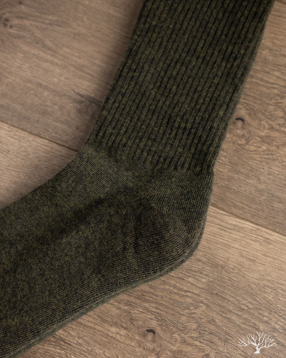 American Trench Supermerino Crew Sock - Olive