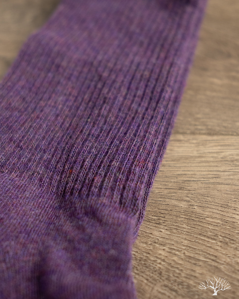 American Trench Supermerino Crew Sock - Plum