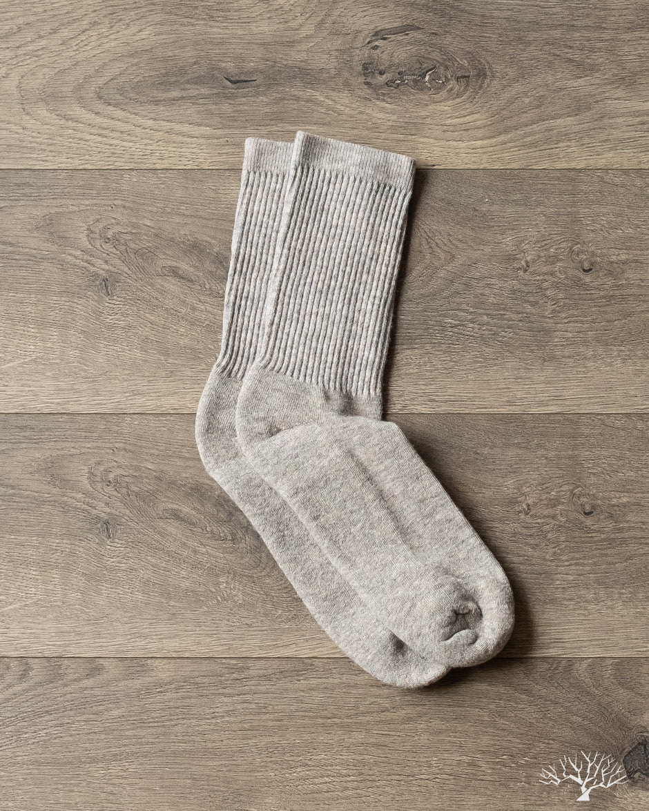 American Trench Supermerino Crew Sock - Taupe Heather