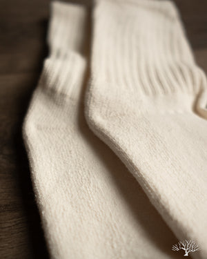 American Trench The Solids Crew Sock - Natural