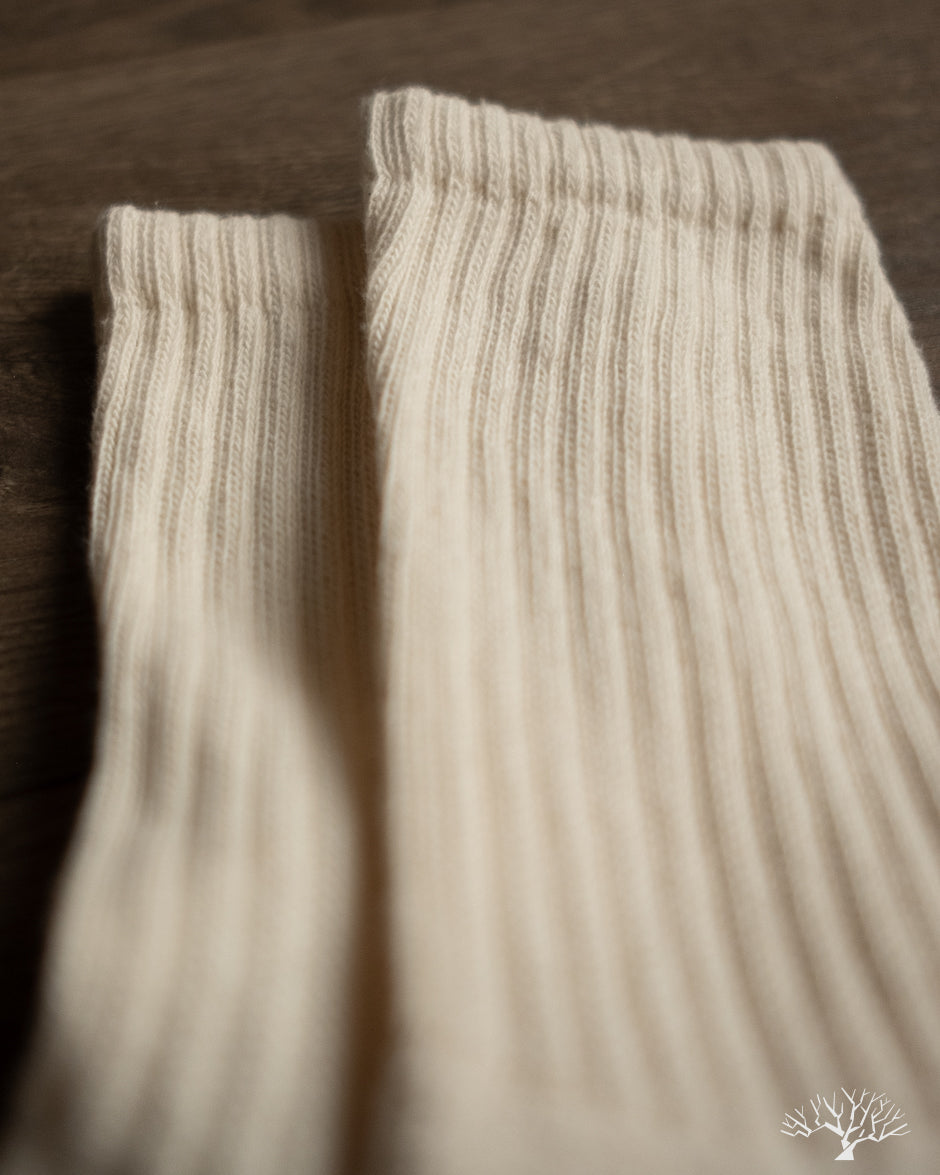 American Trench The Solids Crew Sock - Natural