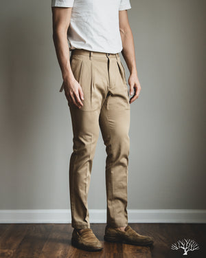 Barnstormer - 1002P 2 Pleated Dress Chinos - Khaki – Withered Fig