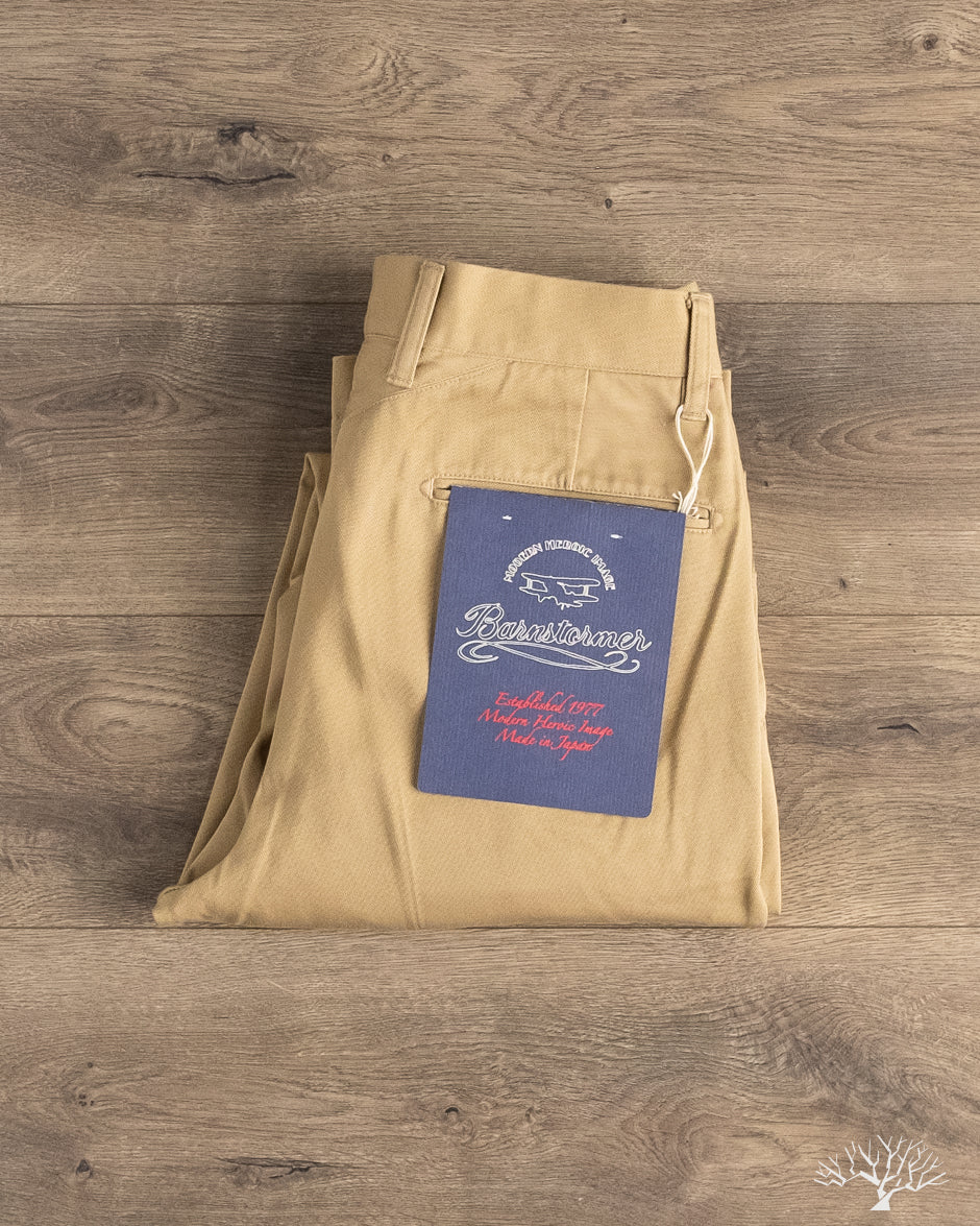 Barnstormer - 1002P 2 Pleated Dress Chinos - Khaki – Withered Fig