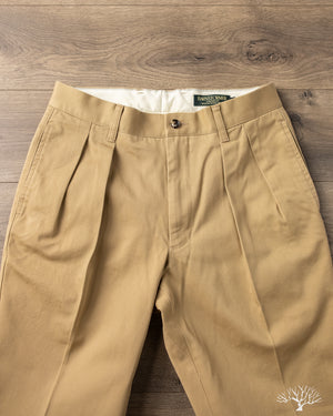 Barnstormer - 1002P 2 Pleated Dress Chinos - Khaki – Withered Fig