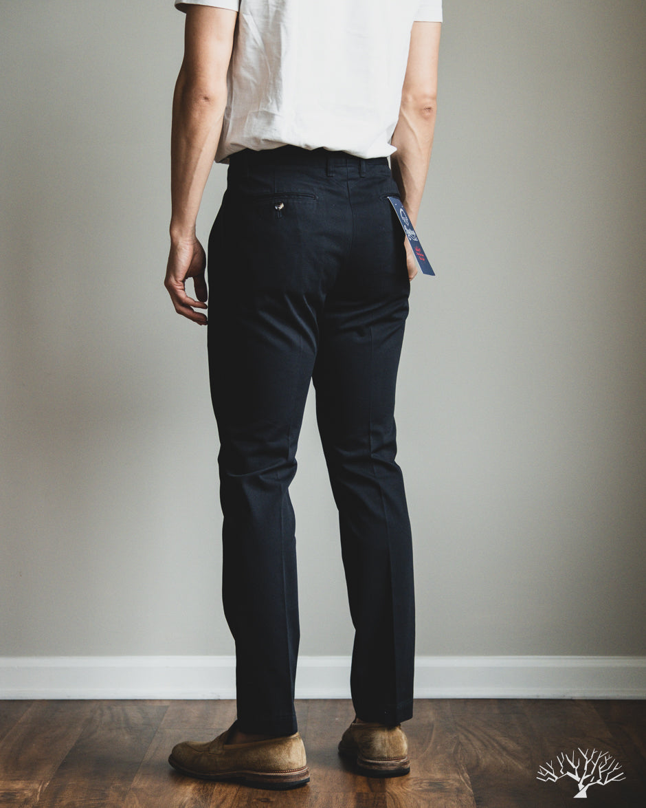 Barnstormer - 1002P 2 Pleated Dress Chinos - Navy – Withered Fig
