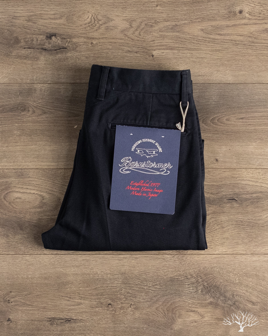 Barnstormer - 1002P 2 Pleated Dress Chinos - Navy – Withered Fig