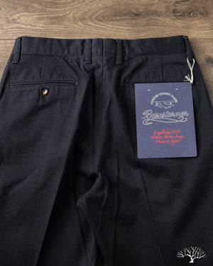 Barnstormer - 1002P 2 Pleated Dress Chinos - Navy – Withered Fig