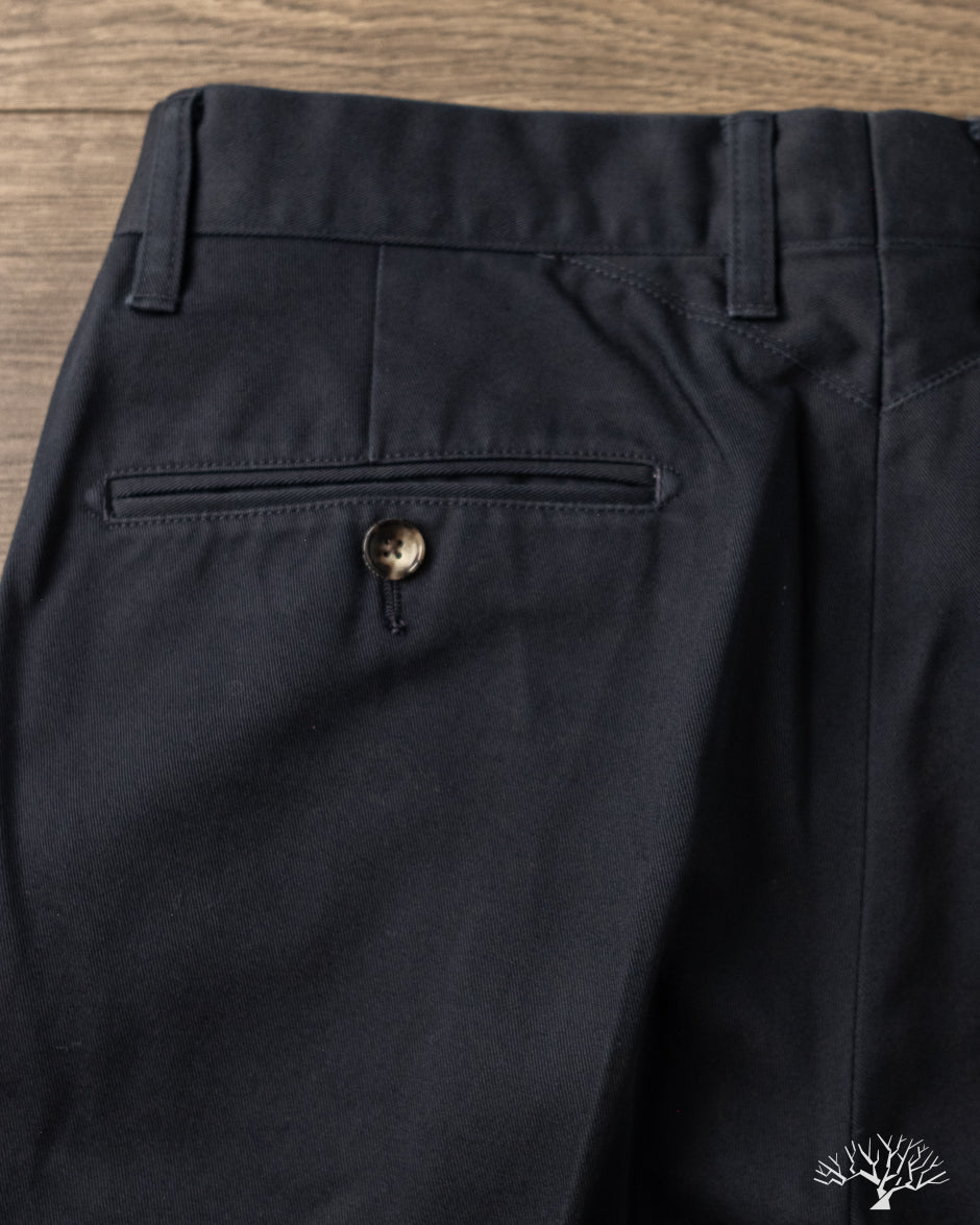 Barnstormer - 1002P 2 Pleated Dress Chinos - Navy – Withered Fig