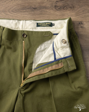Barnstormer - 1002P 2 Pleated Dress Chinos - Olive – Withered Fig