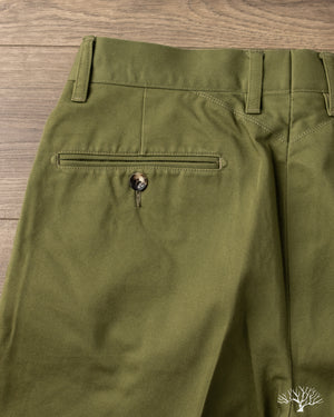 Barnstormer - 1002P 2 Pleated Dress Chinos - Olive – Withered Fig