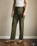 1952UC Flat Front Chino Trousers - Olive
