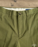 1952UC Flat Front Chino Trousers - Olive
