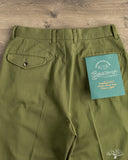1952UC Flat Front Chino Trousers - Olive