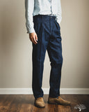 1955IND 2 Pleated Chino Trousers - Indigo
