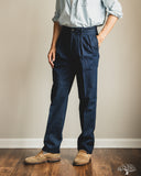 1955IND 2 Pleated Chino Trousers - Indigo