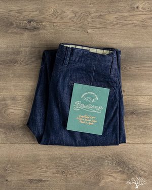 1955IND 2 Pleated Chino Trousers - Indigo
