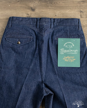 Barnstormer - 1955IND 2 Pleated Chino Trousers - Indigo – Withered Fig
