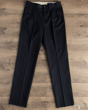 Barnstormer - 1955UC 2 Pleated Chino Trousers - Navy – Withered Fig