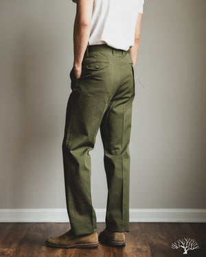 Barnstormer - 1955UC 2 Pleated Chino Trousers - Olive – Withered Fig