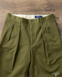 Barnstormer 1955UC 2 Pleated Chino Trousers - Olive