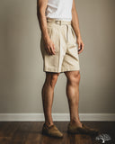 BS-B45S 2 Pleated Classic Shorts - Beige