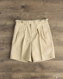 BS-B45S 2 Pleated Classic Shorts - Beige