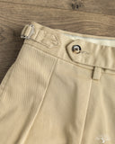 BS-B45S 2 Pleated Classic Shorts - Beige
