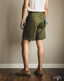 BS-B45S 2 Pleated Classic Shorts - Olive