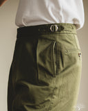 BS-B45S 2 Pleated Classic Shorts - Olive