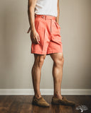 BS-B45S 2 Pleated Classic Shorts - Red