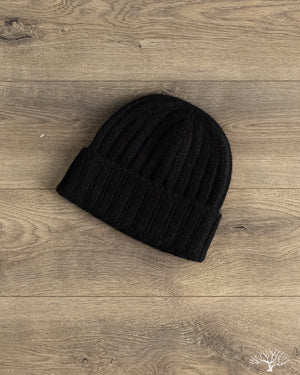Câbleami - Cashmere 2x2 Rib Watch Cap - Black – Withered Fig