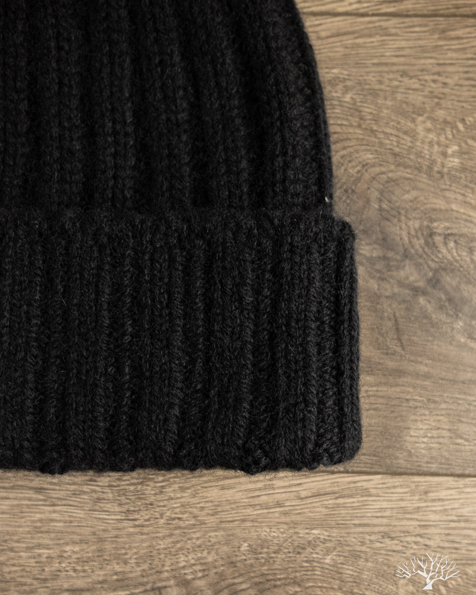 Câbleami - Cashmere 2x2 Rib Watch Cap - Black – Withered Fig